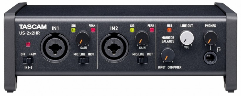 Tascam 發(fā)布新 US-HR 系列三款 USB-C 音頻接口：US-1x2HR、US-2x2HR、US-4x4HR